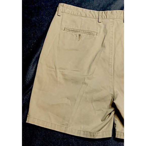 Men's Tommy Hilfiger Pleated Front Shorts Khaki Size 38 Inseam 7.5 - Picture 5 of 7